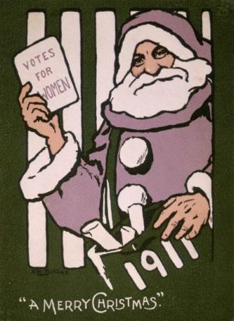 Carte de Noël `` Votes for Women '', 1911. Artiste: Hilda Dallas