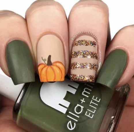 dessins d'ongles d'automne mat