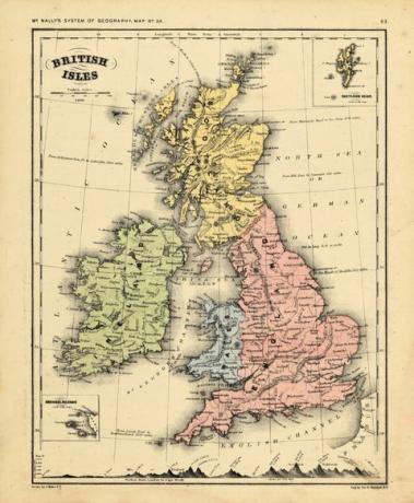 Ancienne carte des îles britanniques