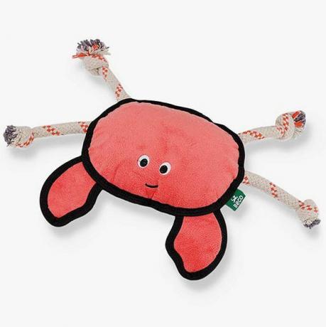 Jouet pour chien en polyester recyclé crabe rugueux et résistant Beco Pets