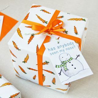 Ensemble de papier d'emballage de carottes de Noël