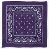 Bandana Paisley en Coton Violet