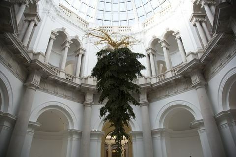 arbre de Noël à l'envers en Grande-Bretagne