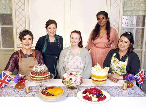 le pudding du jubilé 70 ans dans la cuisson, sam, susan, kathryn, shabnam, jemma, la photo montre les finalistes avec leurs puddings sont strictement interdits de publication avant 0001 heures le mardi 3 mai 2022, nicky johnston, nicky johnson