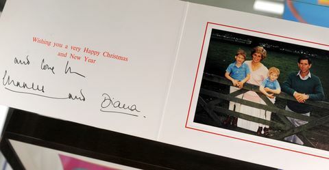 Carte de Noël du prince Charles et de la princesse Diana