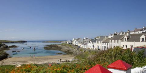 Vue sur la baie de Portnahaven, île d'Islay