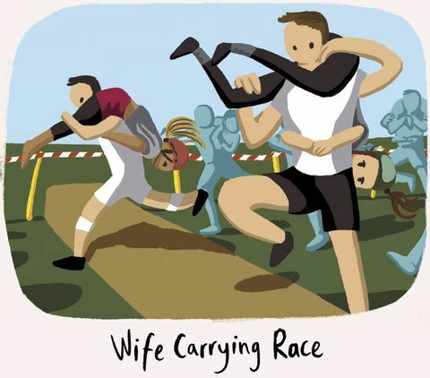 Wife Carrying Race - Les traditions britanniques les plus étranges - Chalets de caractère