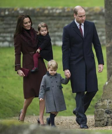La famille Middleton fréquente l'église le jour de Noël