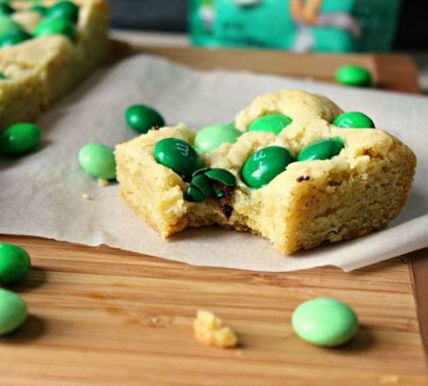 barres de biscuits au sucre menthe m & m