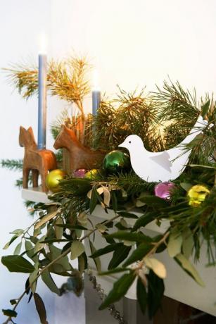 Décorations de Noël - colombe et boules