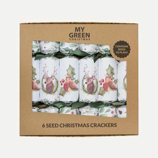 Boîte de six craquelins de Noël aux graines