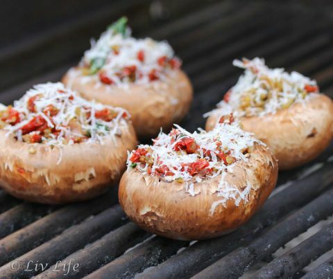 champignons portobello farcis grillés