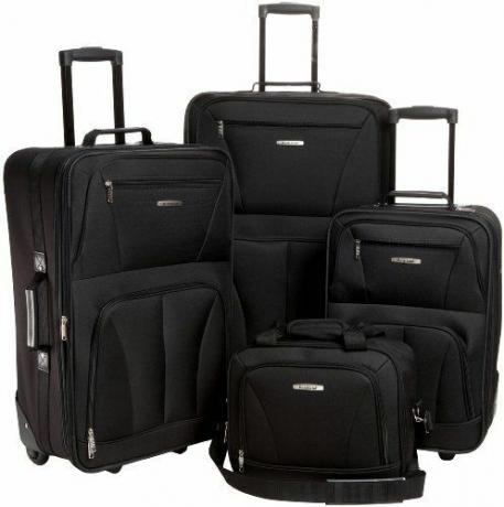 Rockland Journey Softside Set de valises verticales, noir, 4 pièces 