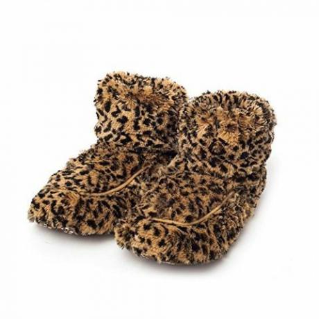 Bottes pantoufles micro-ondables léopard