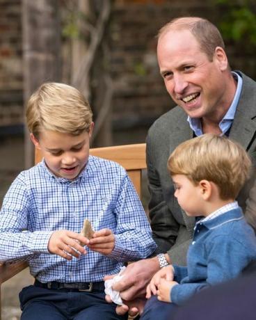 prince william avec ses deux fils, george et louis