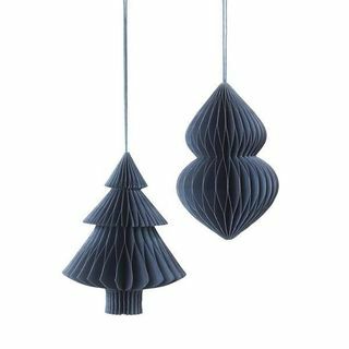 Broste Copenhagen Arbre Boules en bleu Orion Lot de 2