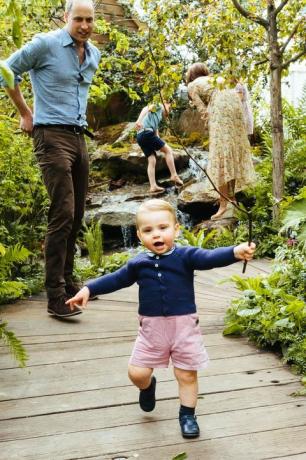 Prince Louis Prince William Walking Garden Chelsea Flower Show