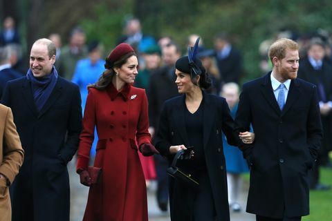 La famille royale va à l'église le jour de Noël