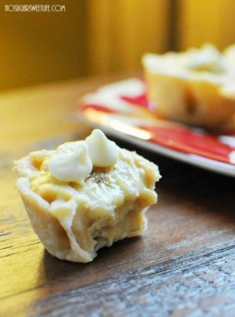 bouchées de tarte à la crème de banane