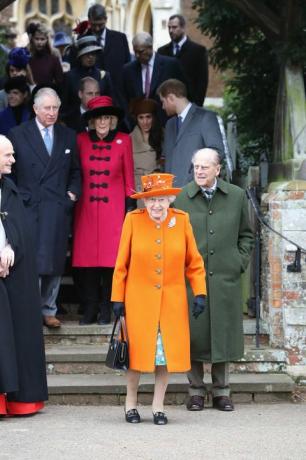 Les membres de la famille royale fréquentent l'église St Mary Magdalene à Sandringham