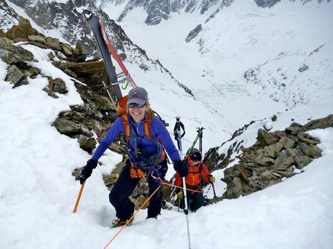 alpinisme femme neige glace