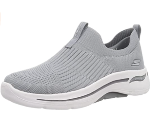 GO Walk Arch FIT-Iconic Sneaker, Gris