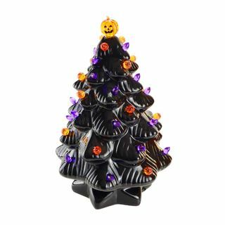 Arbre d'Halloween en céramique noire