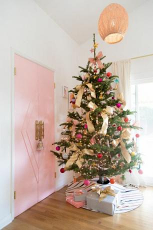 décorations d'arbre de Noël or