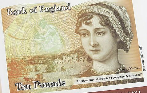 Jane Austen sur un nouveau billet de dix livres - 10 £