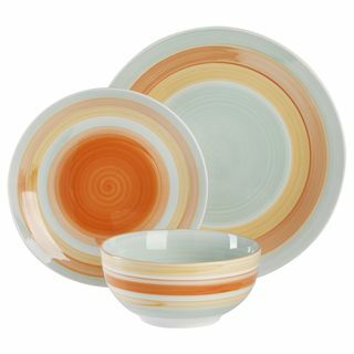 Service de vaisselle en porcelaine 12 pièces Vintage Stripe 
