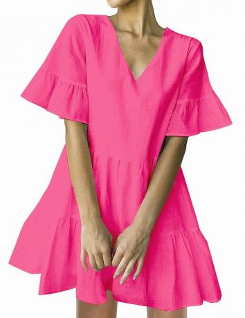 Robe tunique rose vif