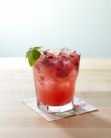 limonade aux framboises et basilic