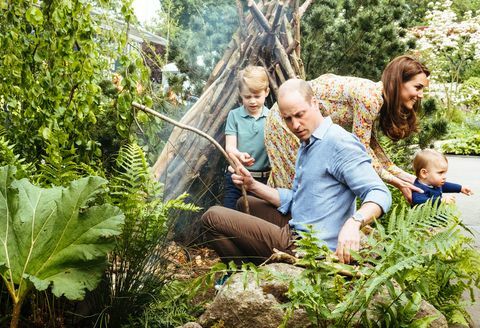 prince william prince george kate middleton chelsea flower show garden