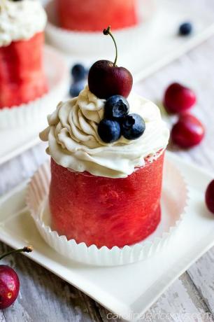 recette de cupcake pastèque sans cuisson