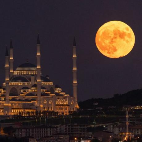 la lune esturgeon, la dernière super lune de 2022, illumine le ciel nocturne