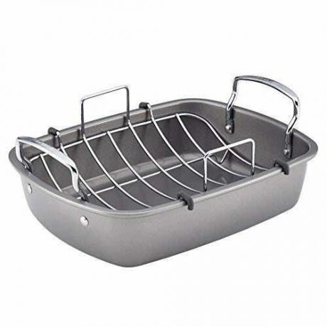 Circulon 56539 Rôtissoire antiadhésive avec grille - 17 pouces x 13 pouces, gris