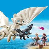 PLAYMOBIL® Light Fury avec bébé dragon et enfants