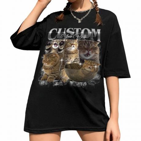 T-shirt portrait de chat 