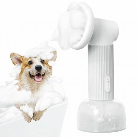 Brosse de bain pour chien auto-moussante