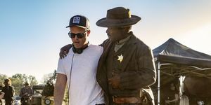 Chad Feehan, producteur exécutif, et David Oyelowo dans le rôle de Bass Reeves dans Lawmen Bass Reeves, épisode 3, saison 1, streaming sur Paramount, 2023 crédit photo Emerson Millerparamount