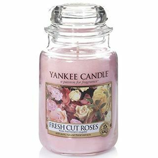 Bougie parfumée Yankee Candle | Grande bougie en pot Roses fraîchement coupées | Durée de combustion: jusqu'à 150 heures