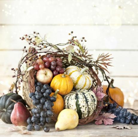 signification de la corne d'abondance de Thanksgiving d'automne