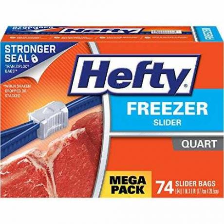 Sacs de congélation Hefty Slider – Taille d'un litre, 74 pièces