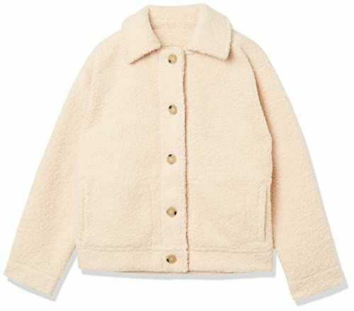 Veste Sherpa en polyester recyclé, rose pâle