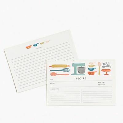 cartes de recette de cuisson