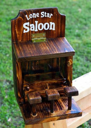 The Long Star Saloon Squirrel Feeder