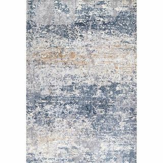 Wilde Tribal Distressed Blue 5 pi. x 8 pi. Tapis de zone