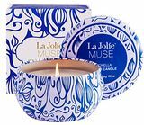 La Jolíe Muse Bougie Citronnelle Anti-Mouches Insectifuge 100% Cire de Soja Travel Tin Indoor and Outdoor 45Hours