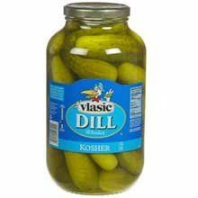 Vlasic Whole Kosher Pickles (4 caisses, pot de 1 gallon)