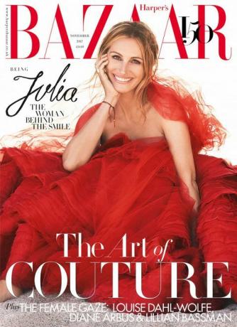 Julia Roberts pour la couverture de Harper's Bazaar de novembre 2017